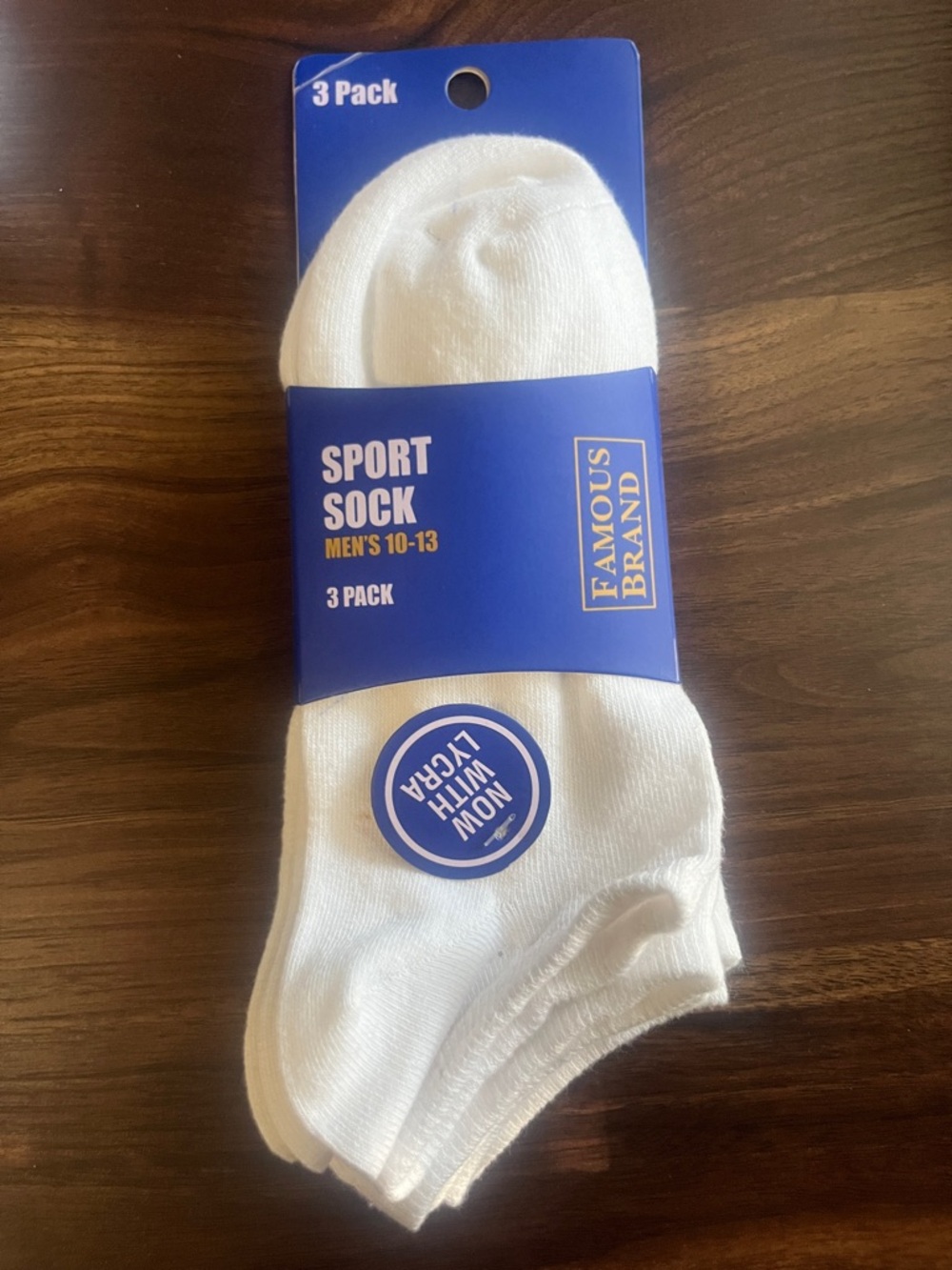 Men's White Low-Cut Sport Socks - 3 Pack (Size 10-13)